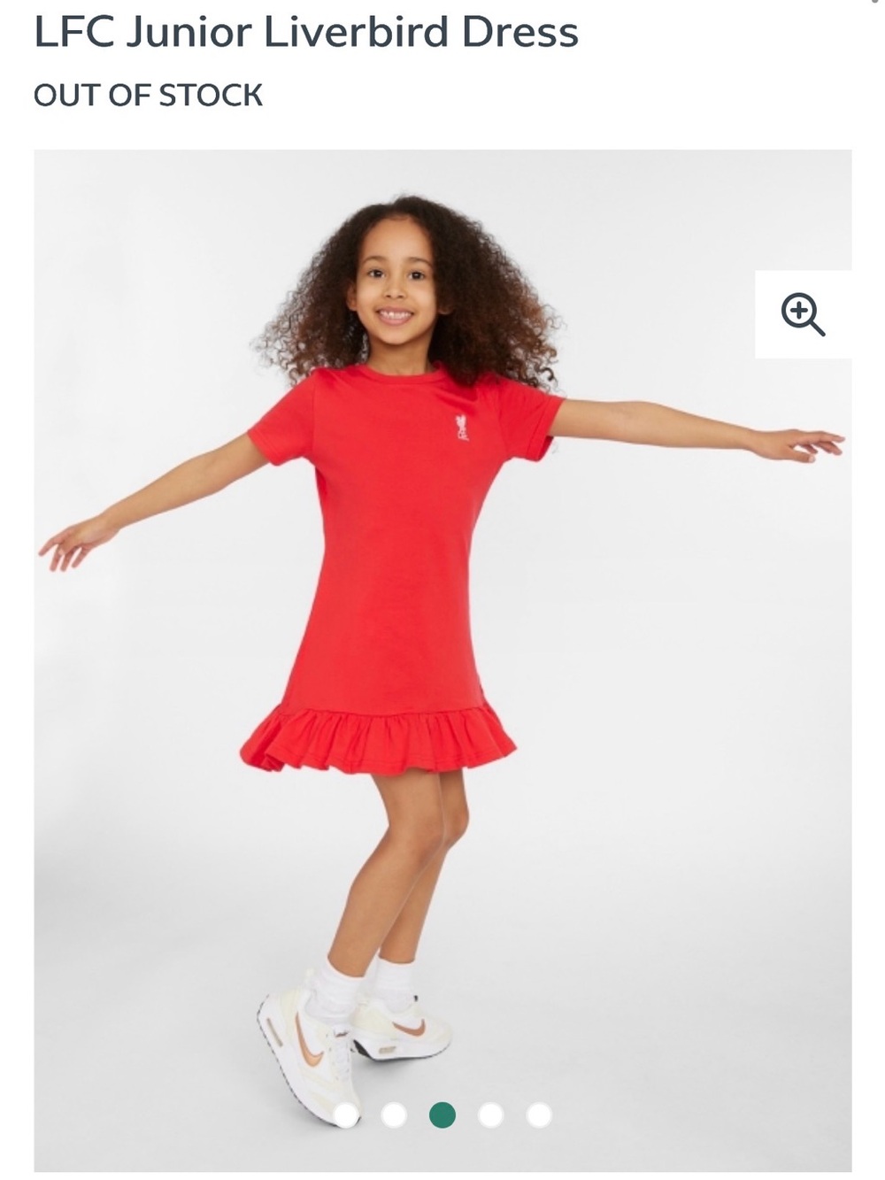 LF Junior Liverbird Dress in Red with Ruffle Hem